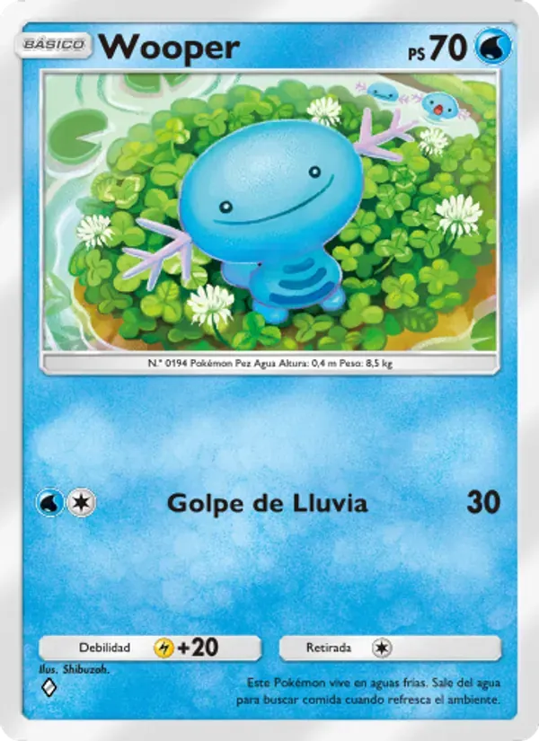 Wooper card in Spanish