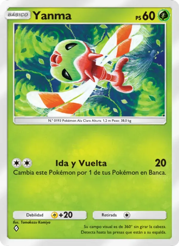 Yanma card in Spanish