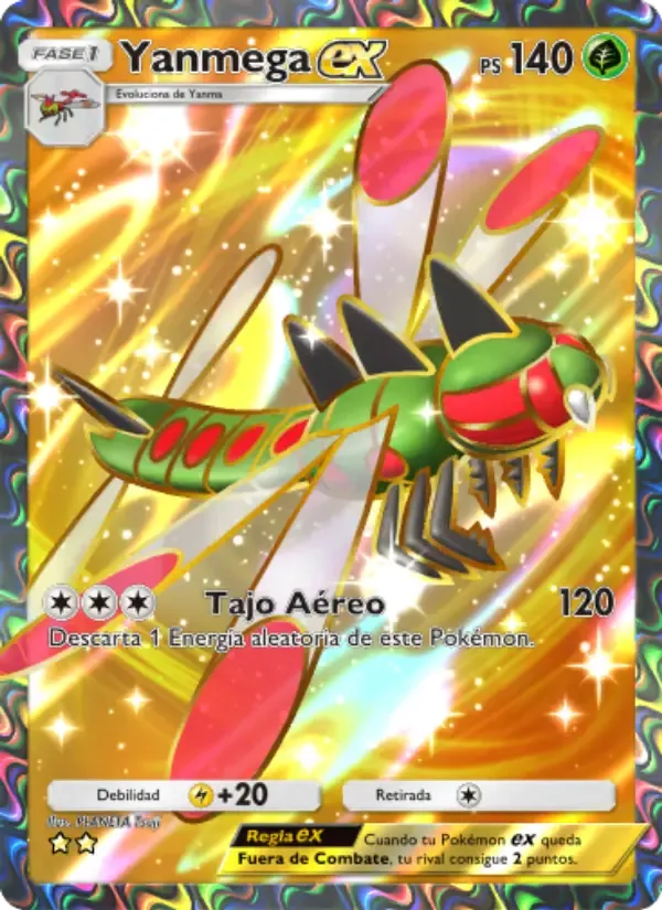 Yanmega ex card in Spanish