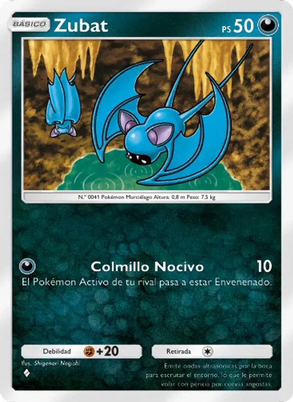 Zubat card in Spanish