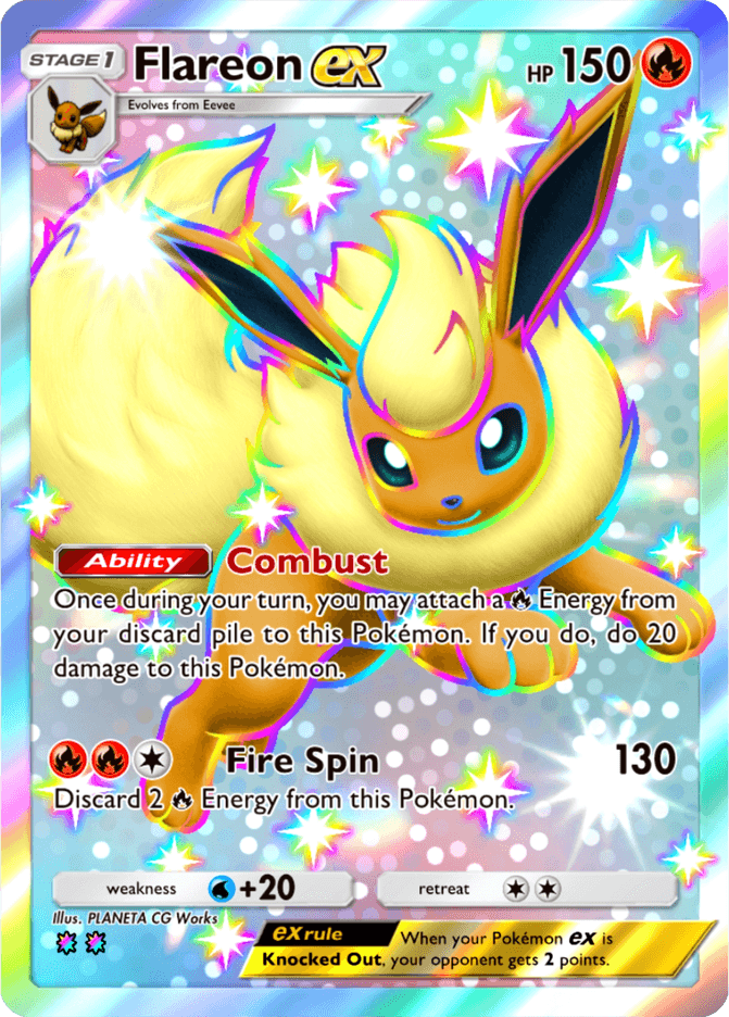 Flareon ex (b2-225) card in Pokémon TCG Pocket