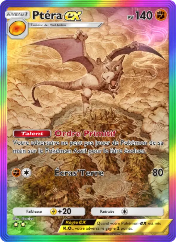 Aerodactyl ex card in French