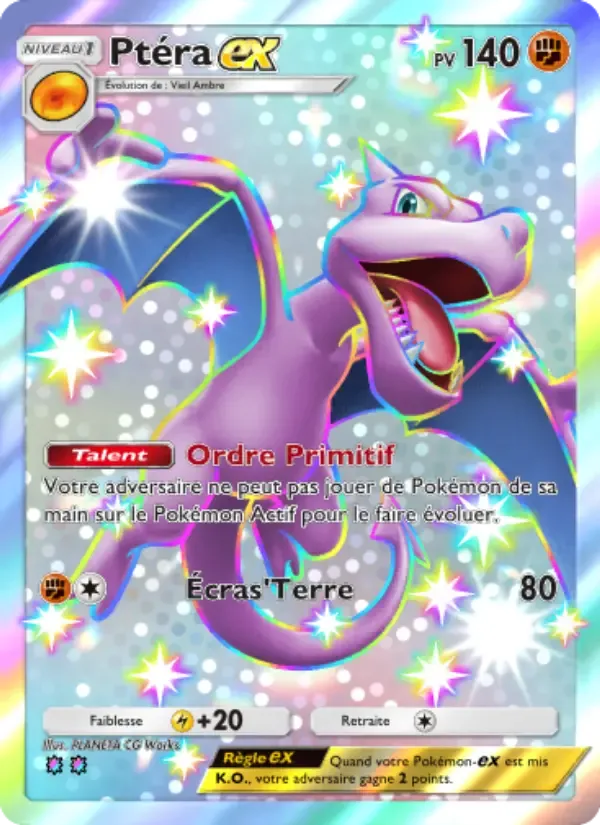 Aerodactyl ex card in French