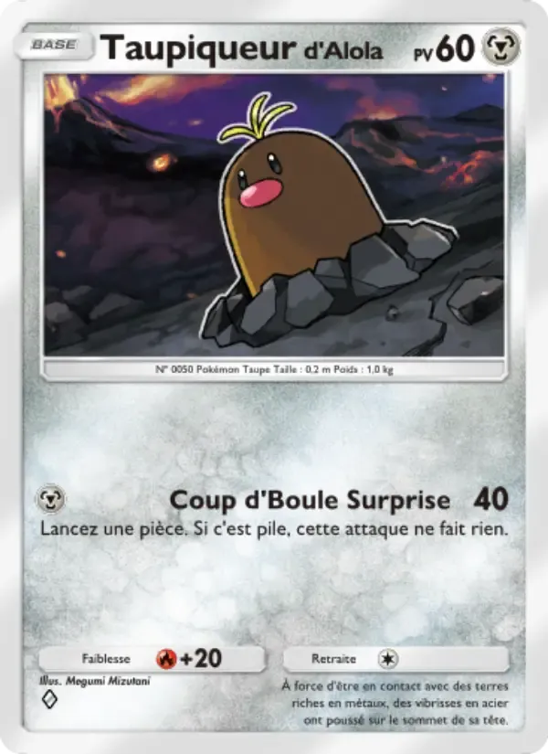 Alolan Diglett card in French