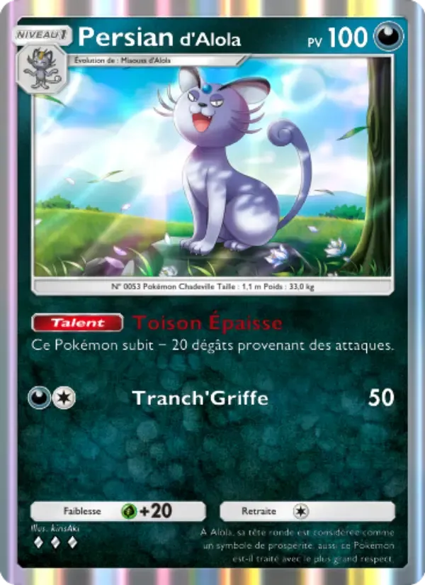 Alolan Persian card in French