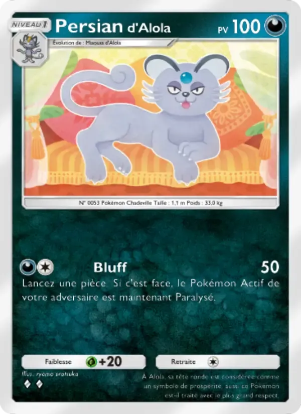 Alolan Persian card in French