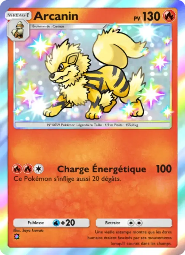 Arcanine card in French