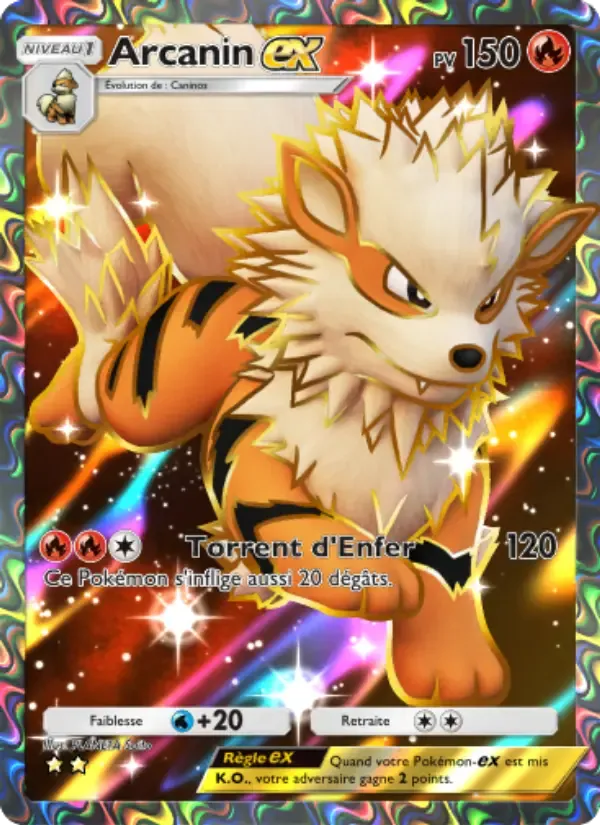 Arcanine ex card in French