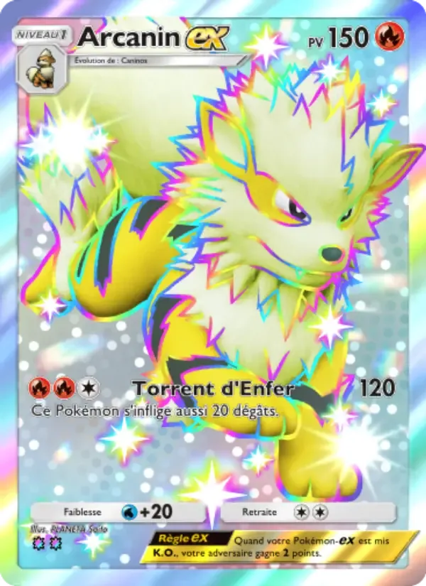 Arcanine ex card in French