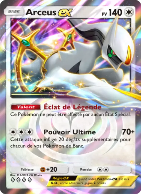 Arceus ex card in French