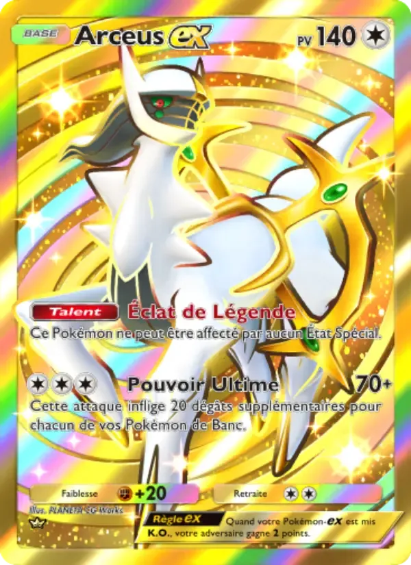 Arceus ex card in French