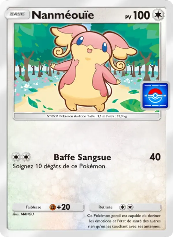 Audino card in French