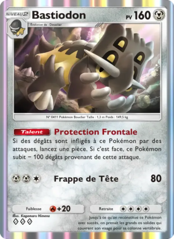 Bastiodon card in French