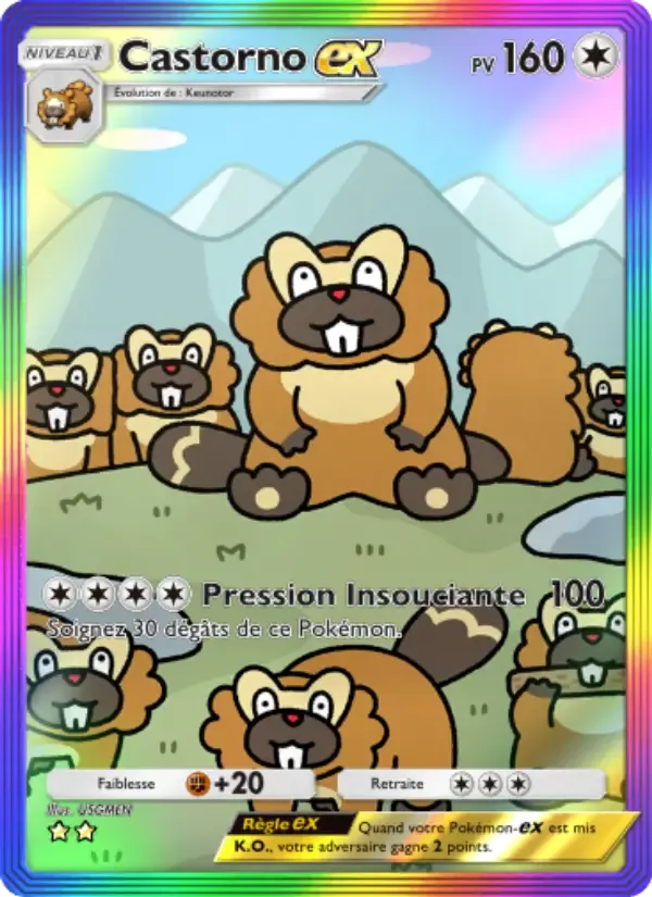 Bibarel ex card in French