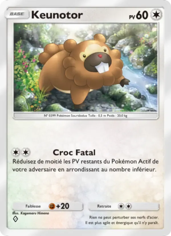 Bidoof card in French