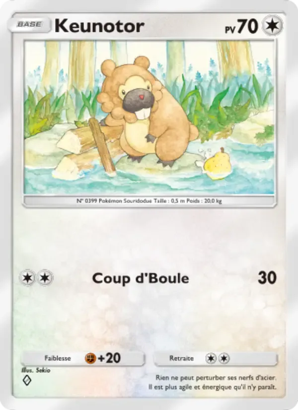 Bidoof card in French
