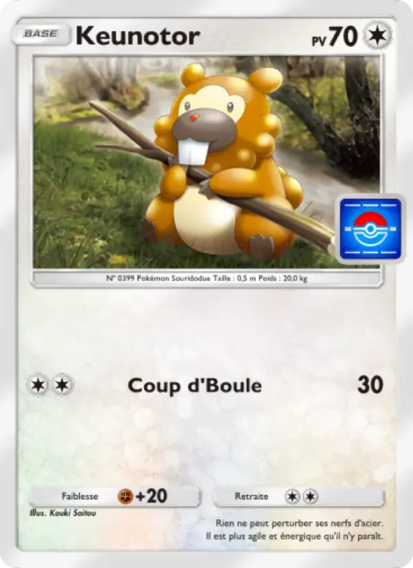 Bidoof card in French