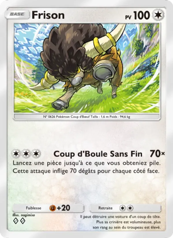 Bouffalant card in French