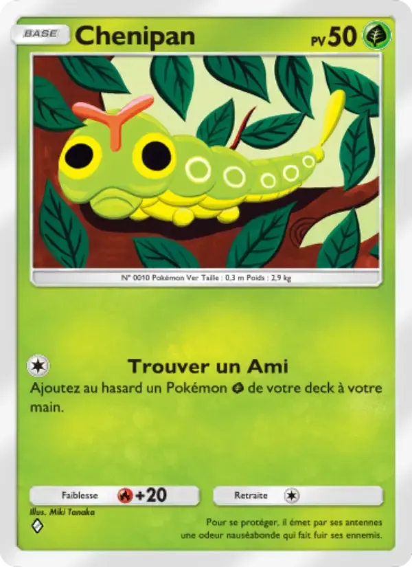 Caterpie card in French