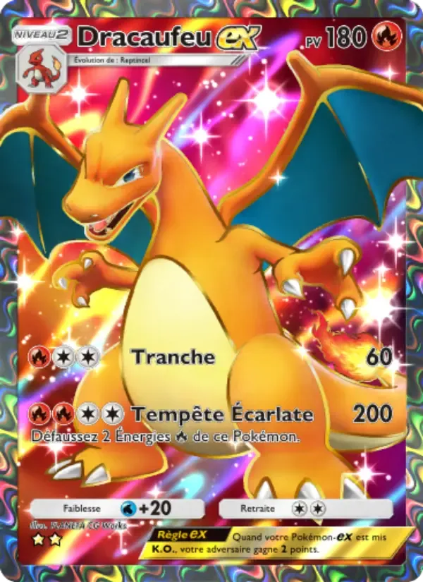 Charizard ex card in French