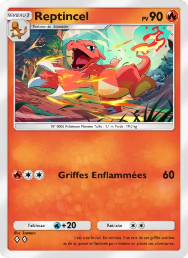 Charmeleon card in French