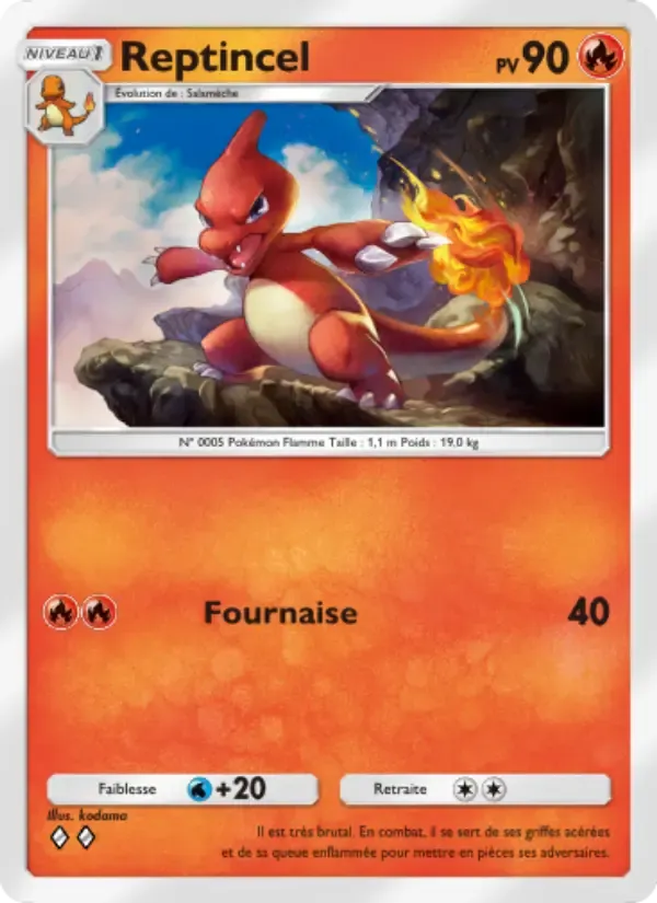Charmeleon card in French