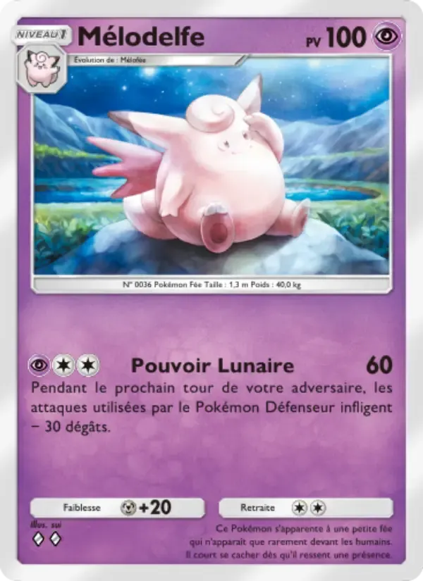 Clefable card in French