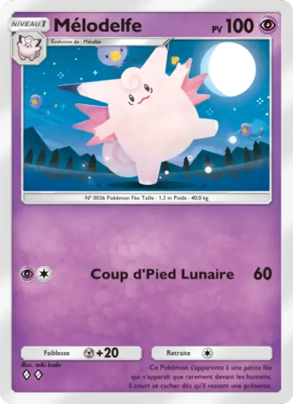 Clefable card in French