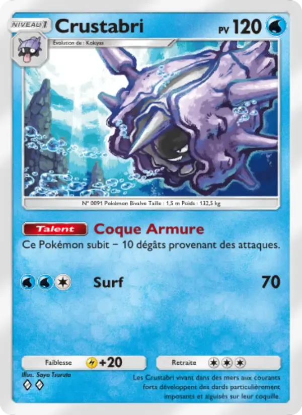 Cloyster card in French