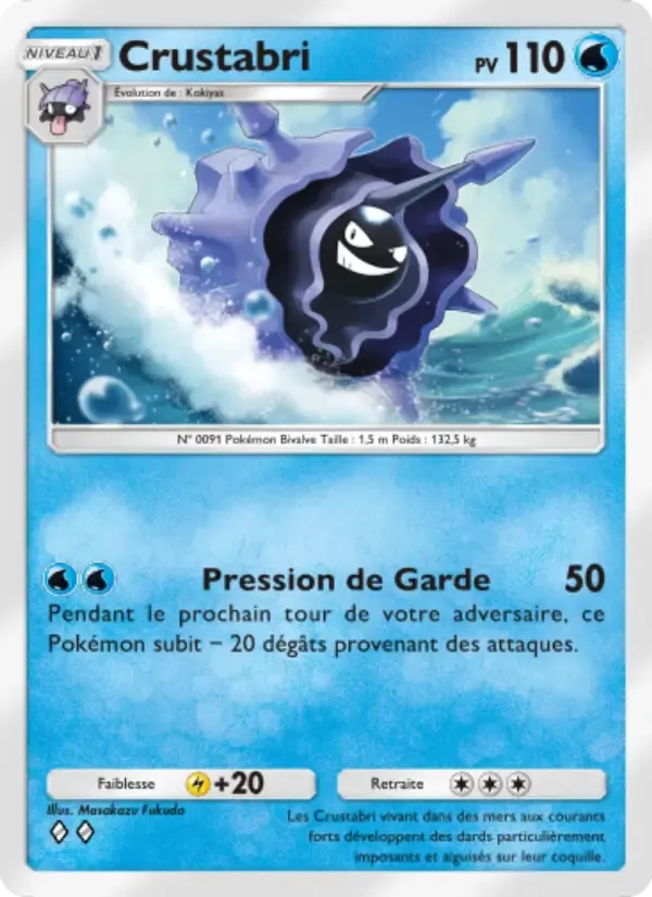 Cloyster card in French