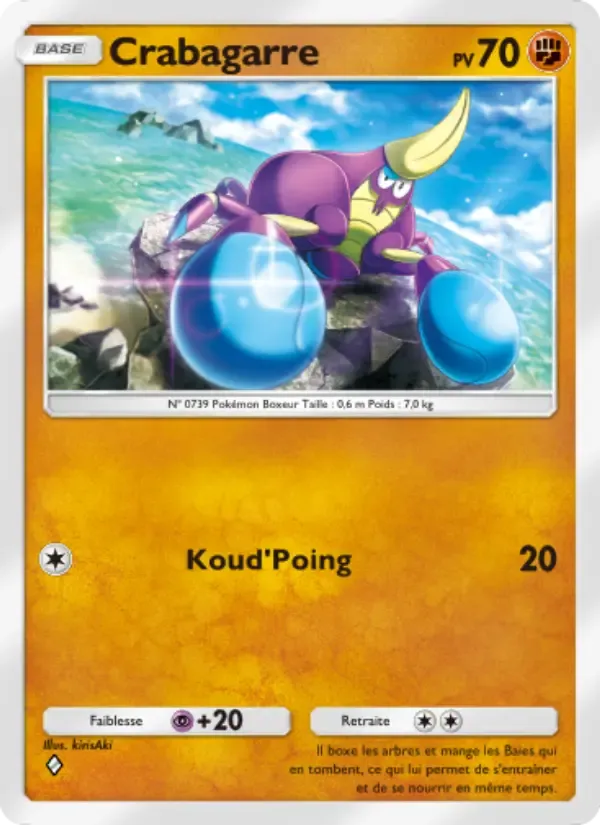 Crabrawler card in French