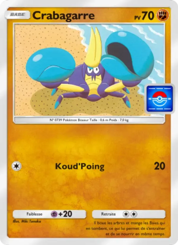 Crabrawler card in French