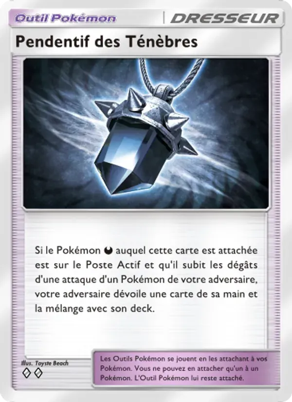 Dark Pendant card in French