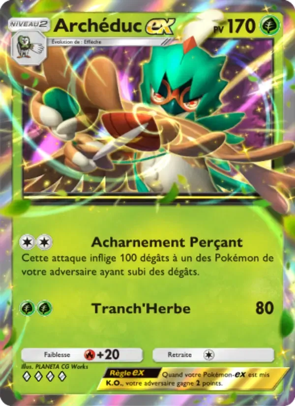 Decidueye ex card in French