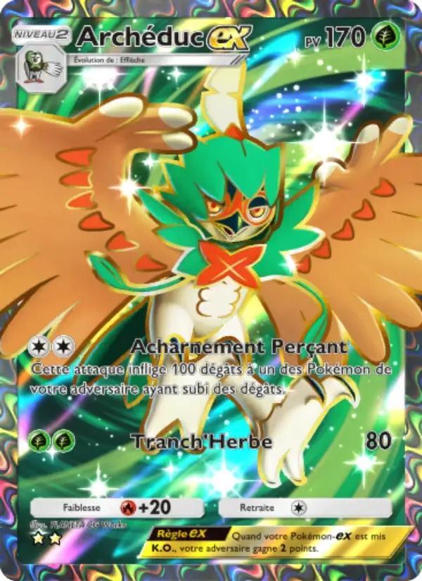 Decidueye ex card in French