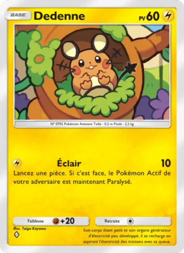 Dedenne card in French
