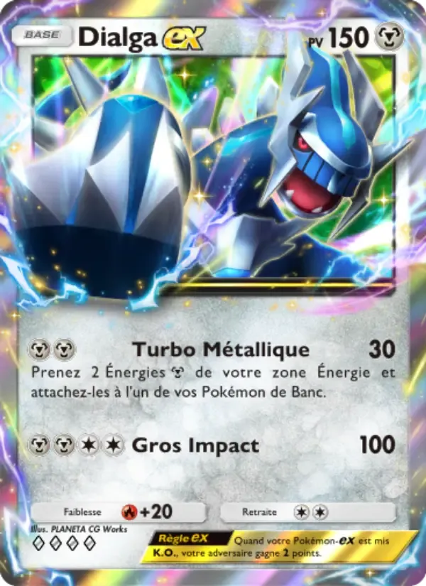 Dialga ex card in French