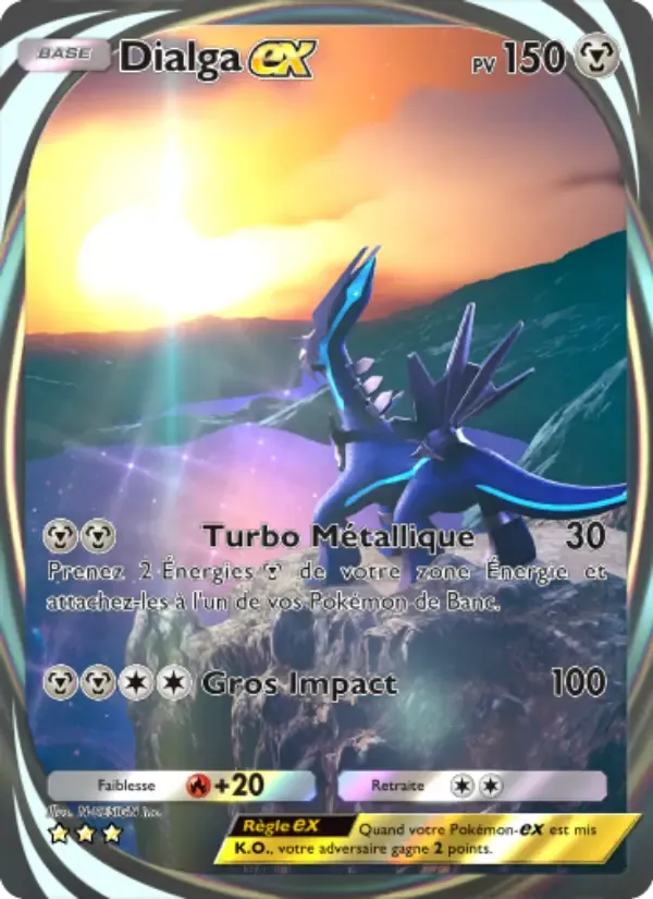 Dialga ex card in French