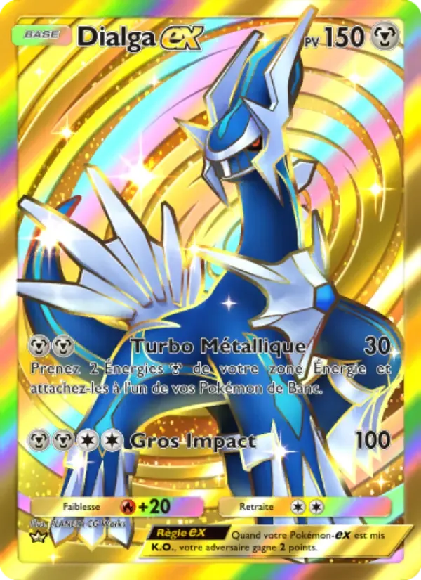 Dialga ex card in French