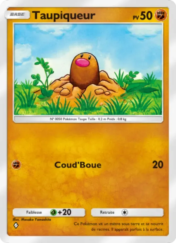 Diglett card in French