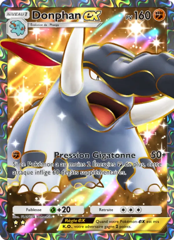Donphan ex card in French