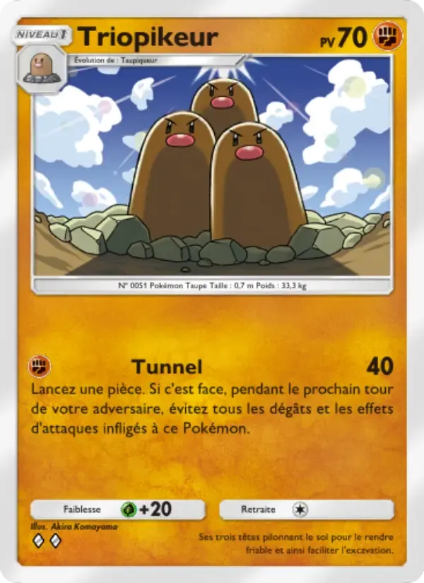 Dugtrio card in French