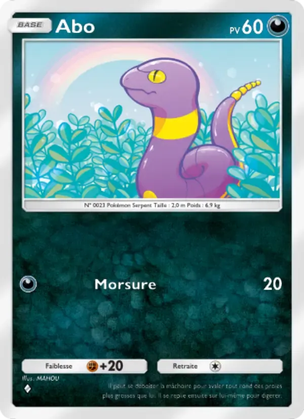 Ekans card in French