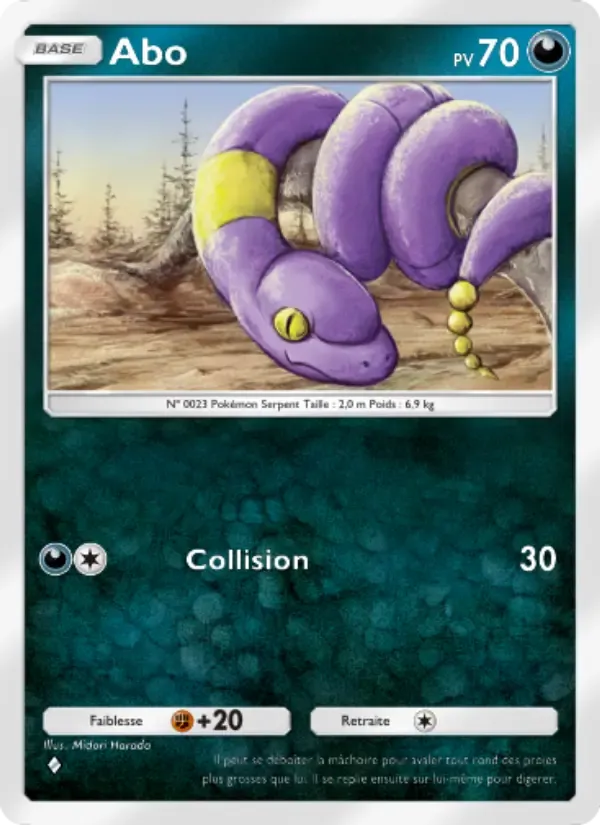 Ekans card in French