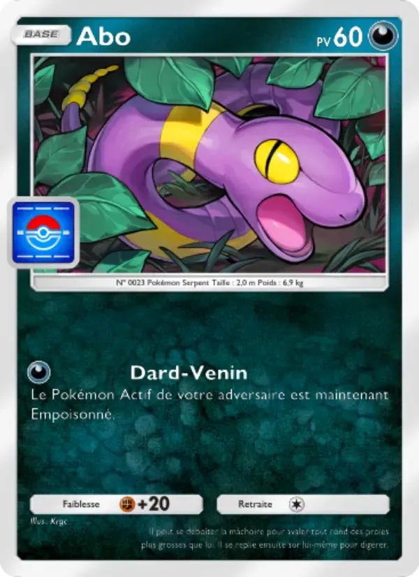 Ekans card in French