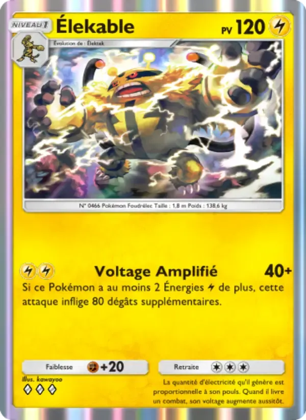 Electivire card in French