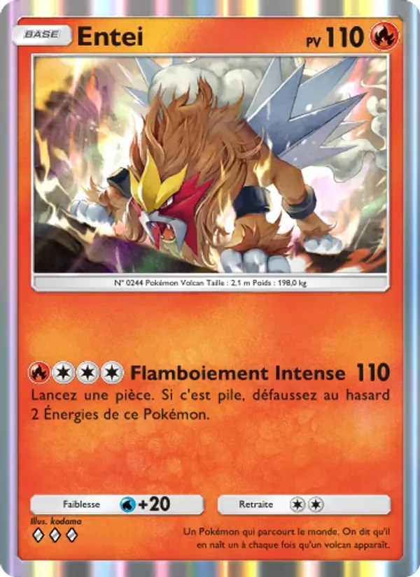Entei card in French