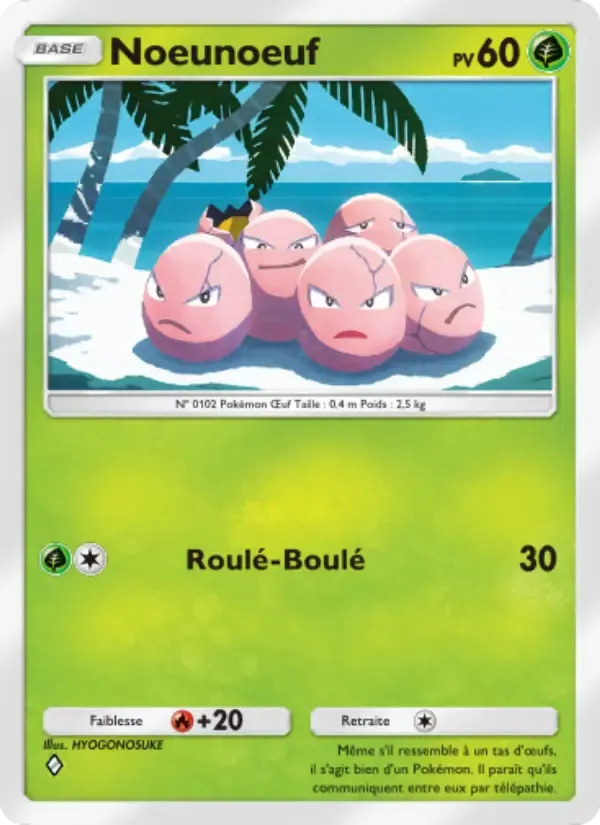 Exeggcute card in French