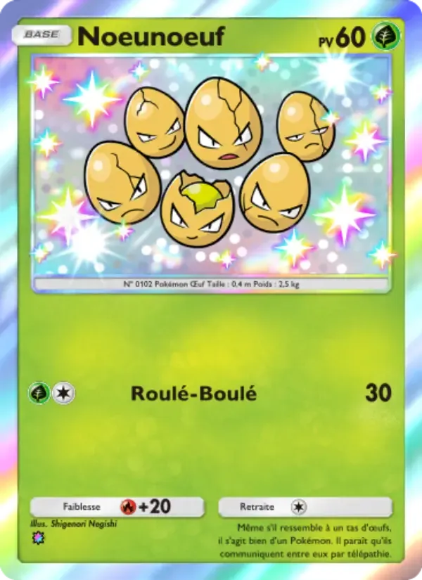 Exeggcute card in French