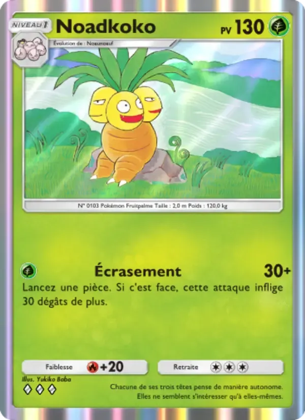 Exeggutor card in French